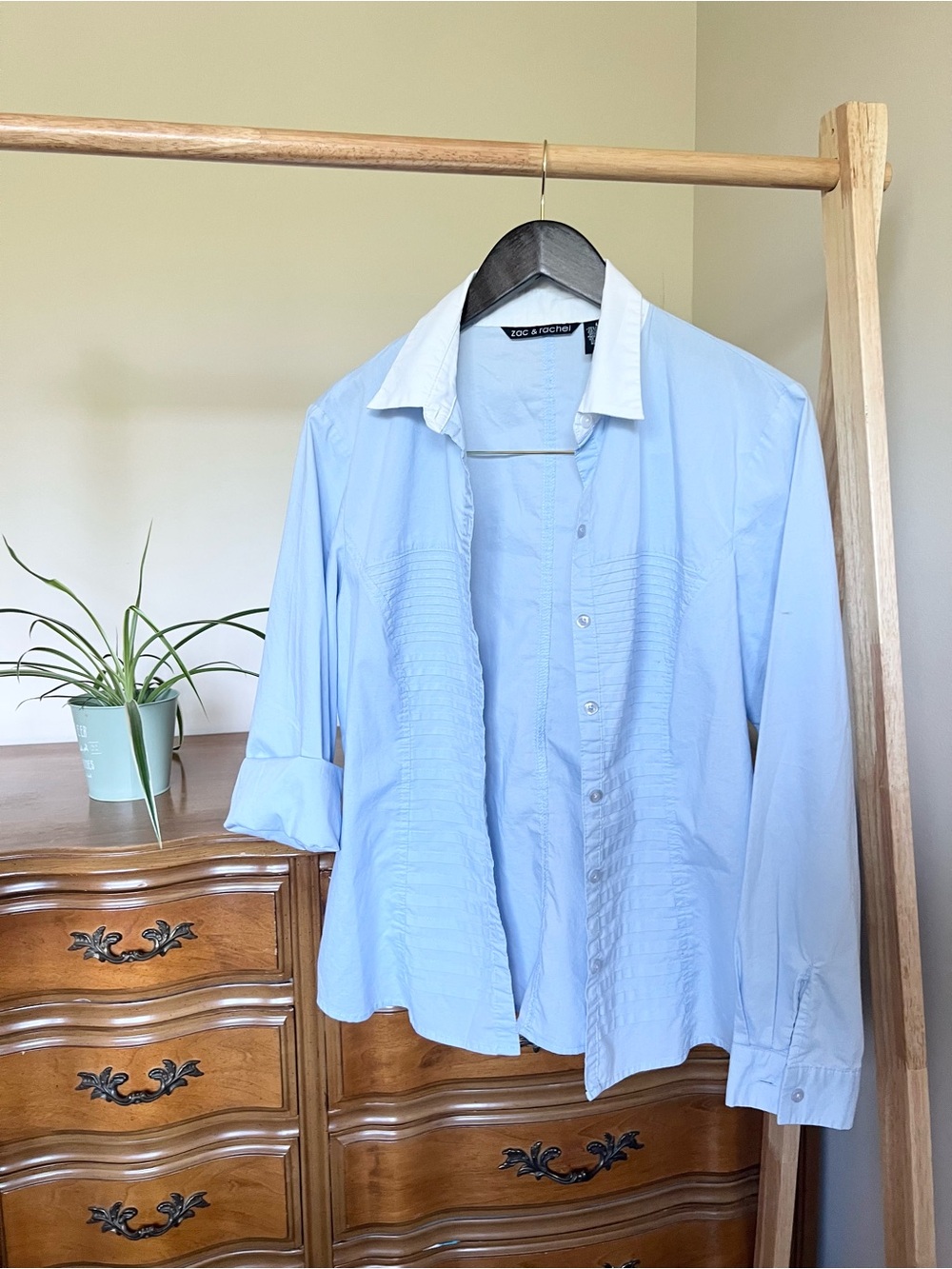 Zac & Rachel Light Blue Dress Shirt with White Collar